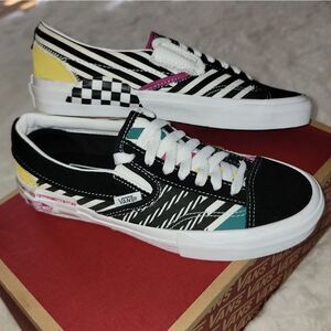 Vans Slip On Cap 'Juxtapoze Pack' Multicolor Sneaker Shoes Size Women 7 Men 5.5